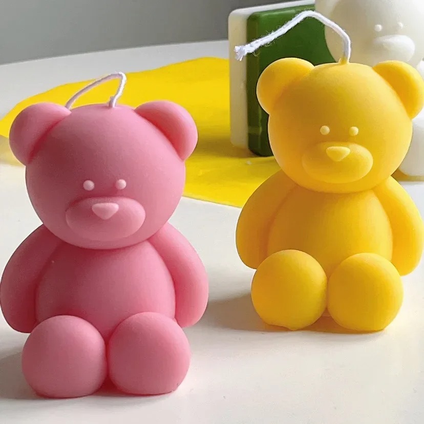 Soap Making Book For Beginners - 3D Cute Cartoon Bear Silicone Candle