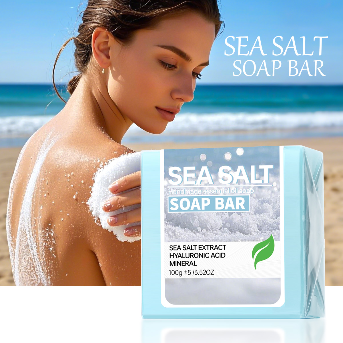 Castor Oil Soap - Sea salt handmade essential oil soap,