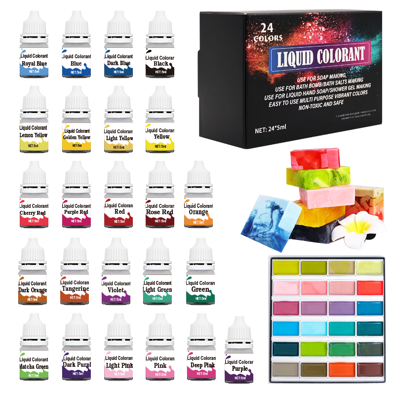 Soap Making Book For Beginners - 24-color bath ball soap dye –