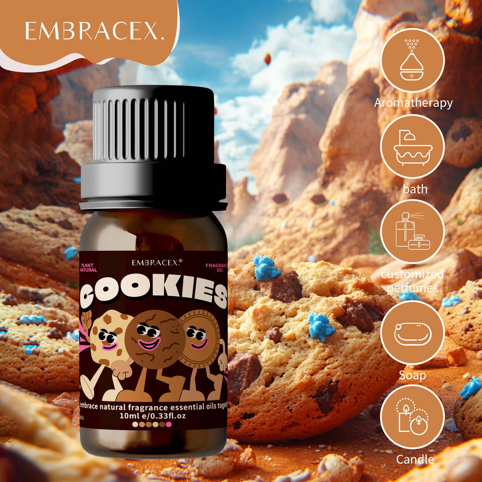 Soap Making Oils - 10ml Cookies Perfume Cookies Fragrance Essential