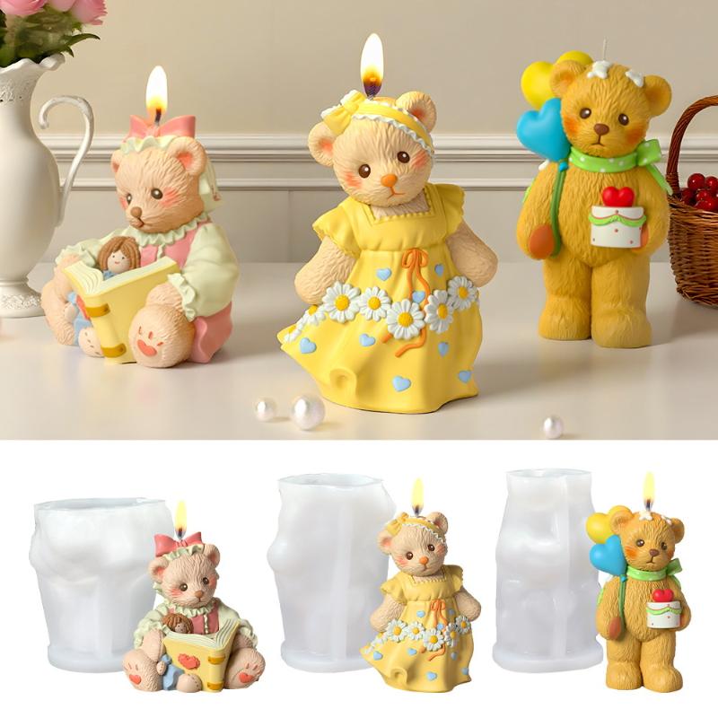 Soap Making Gifts - 3D Cute Bear Resin Mold For