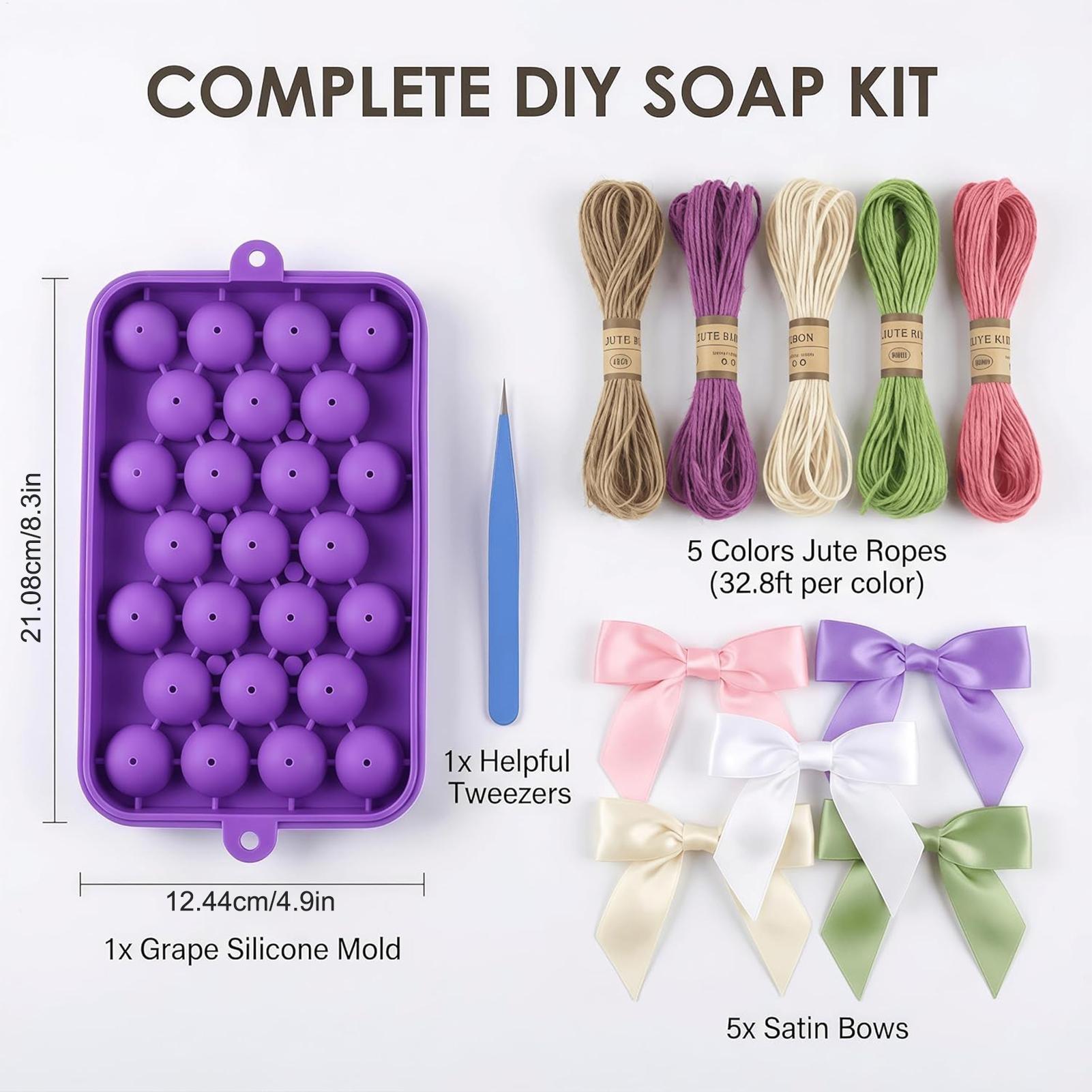 DIY Soap Making Kit Grape Soap - đánh giá và giá Soap Making Book For Beginners