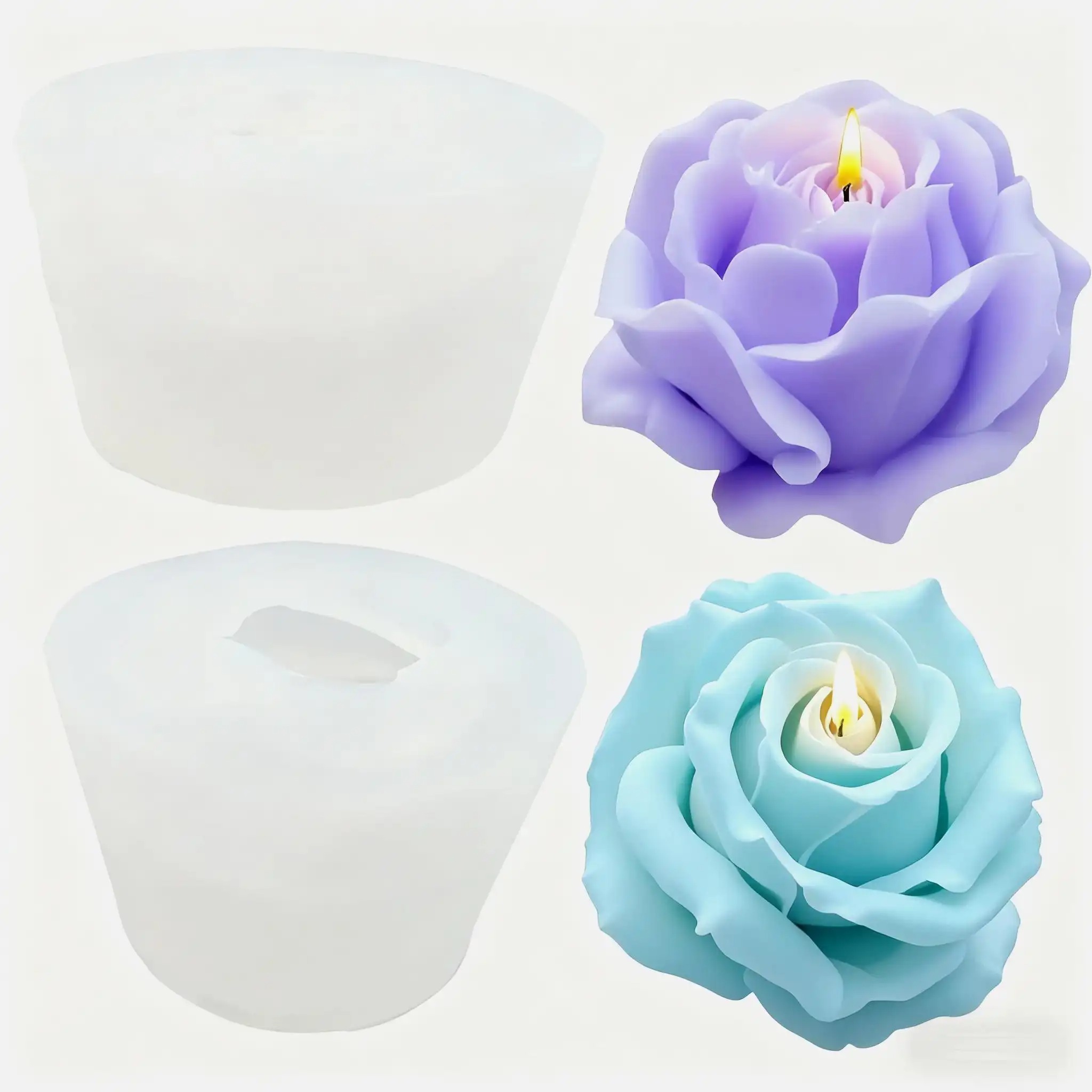 2-Piece Romantic 3D Rose Silic - đánh giá và giá Soap Making Scents