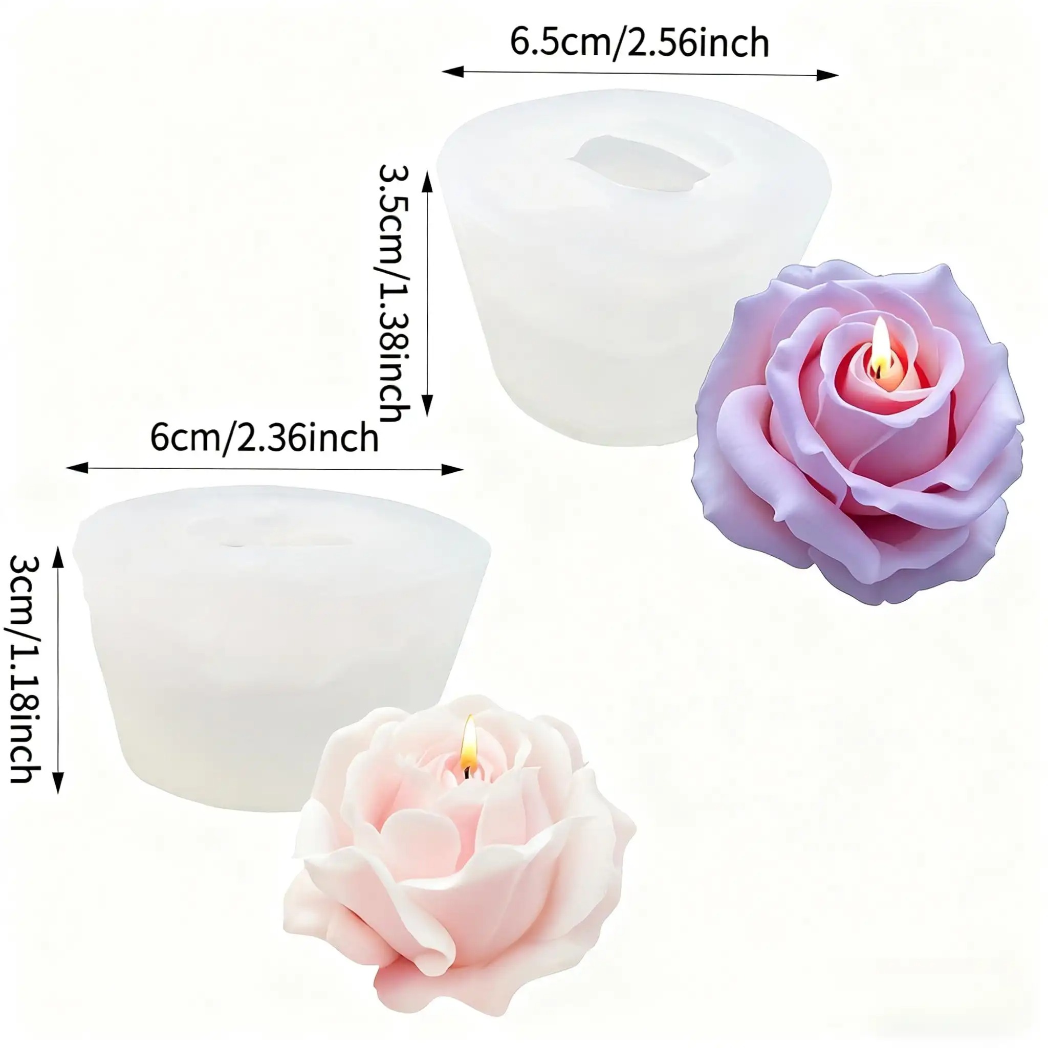 2-Piece Romantic 3D Rose Silic - đánh giá và giá Soap Making Scents