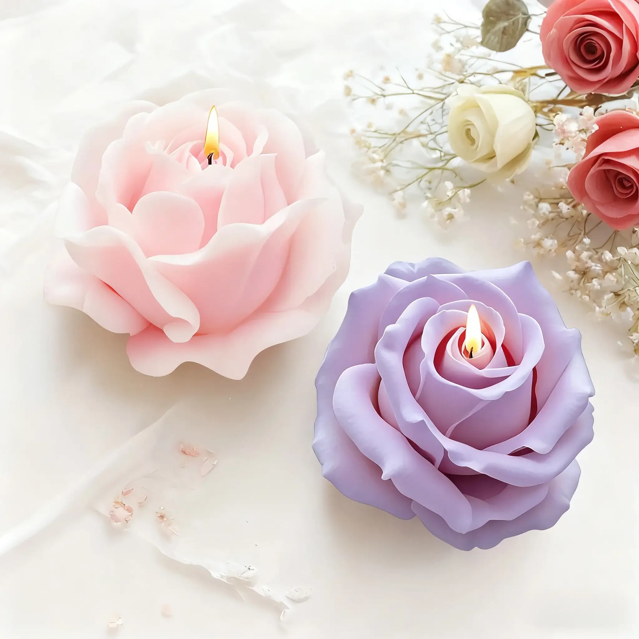 2-Piece Romantic 3D Rose Silic - đánh giá và giá Soap Making Scents