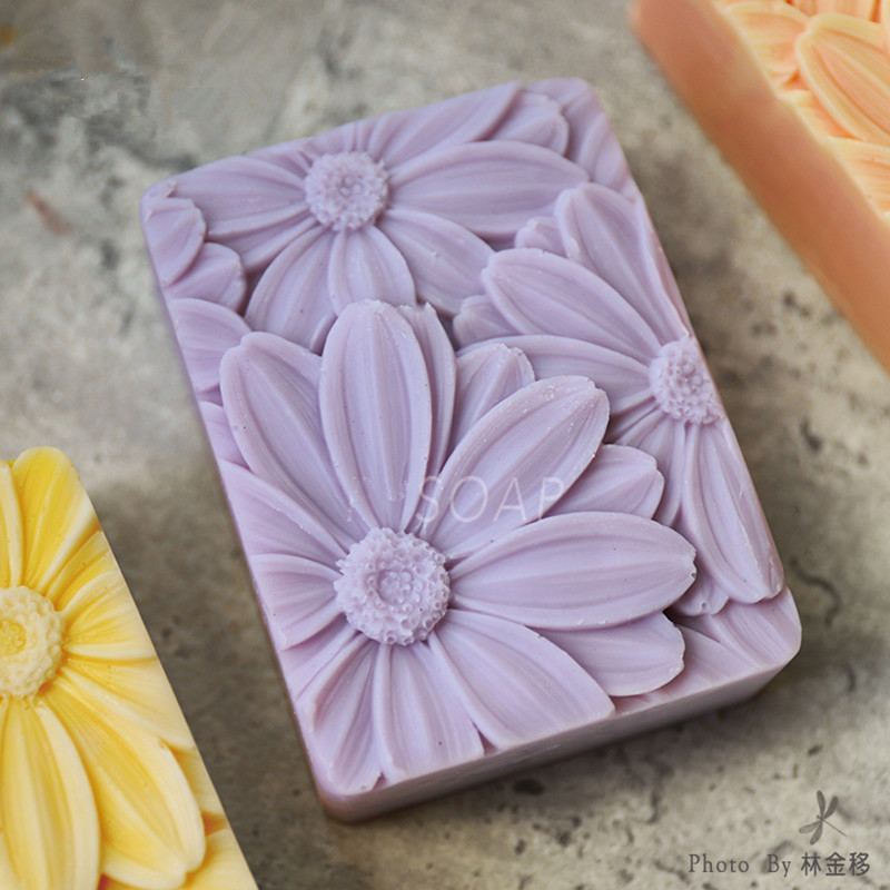 Newest!!!3d Elegant Sunflower  - đánh giá và giá Soap Mold Silicone Loaf
