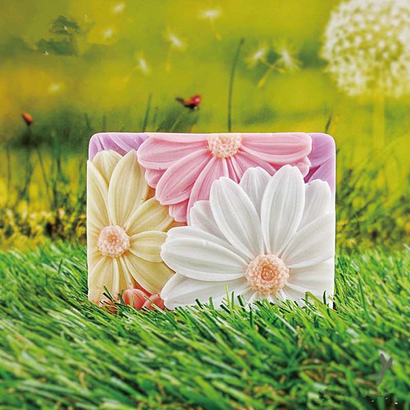 Newest!!!3d Elegant Sunflower  - đánh giá và giá Soap Mold Silicone Loaf