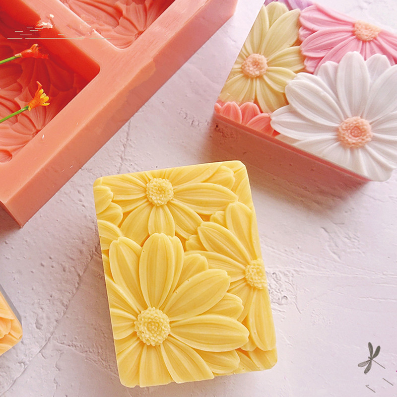 Newest!!!3d Elegant Sunflower  - đánh giá và giá Soap Mold Silicone Loaf