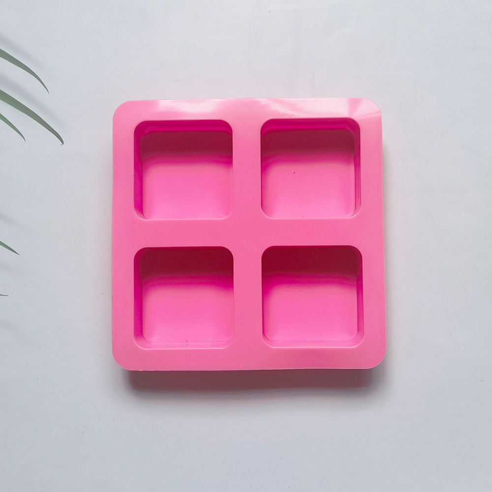 Handmade 4 Holes Square Silico - đánh giá và giá Soap Mold Silicone Loaf