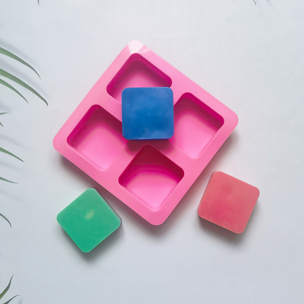 Handmade 4 Holes Square Silico - đánh giá và giá Soap Mold Silicone Loaf