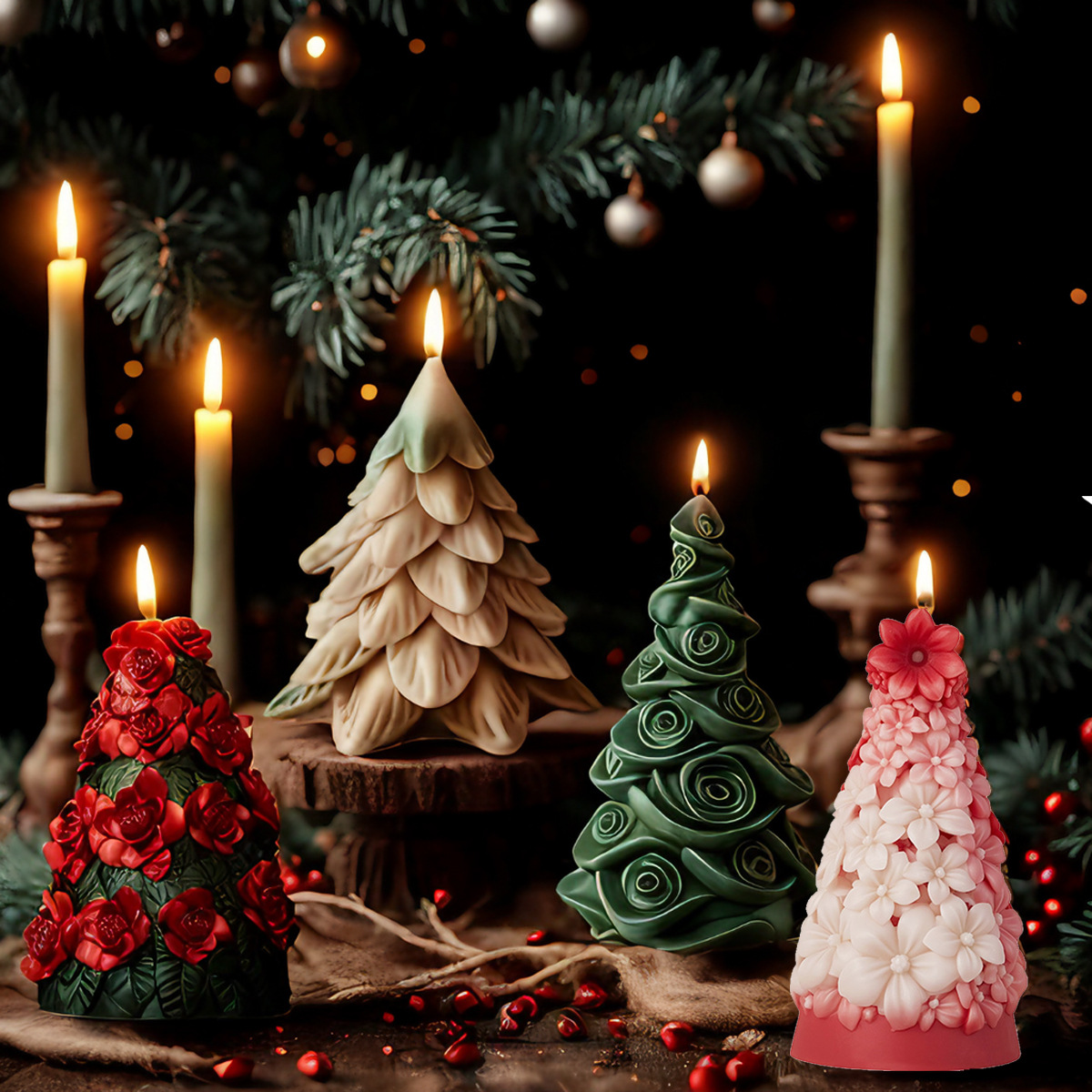 3D Christmas Tree Silicone Can - đánh giá và giá Soap Making Scents