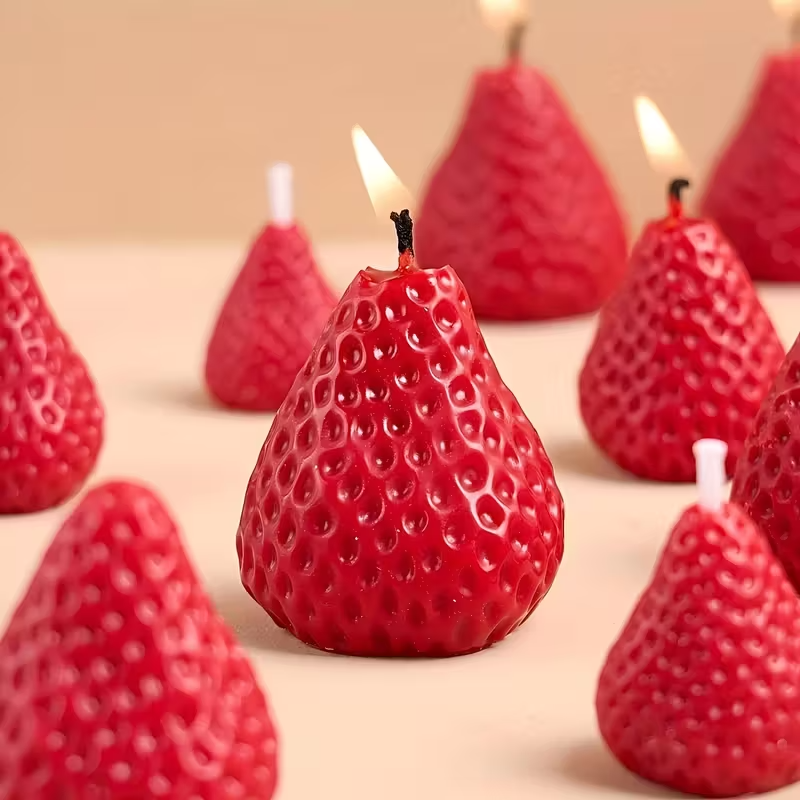 Strawberry Silicone Candle Mol - đánh giá và giá Soap Making Gifts