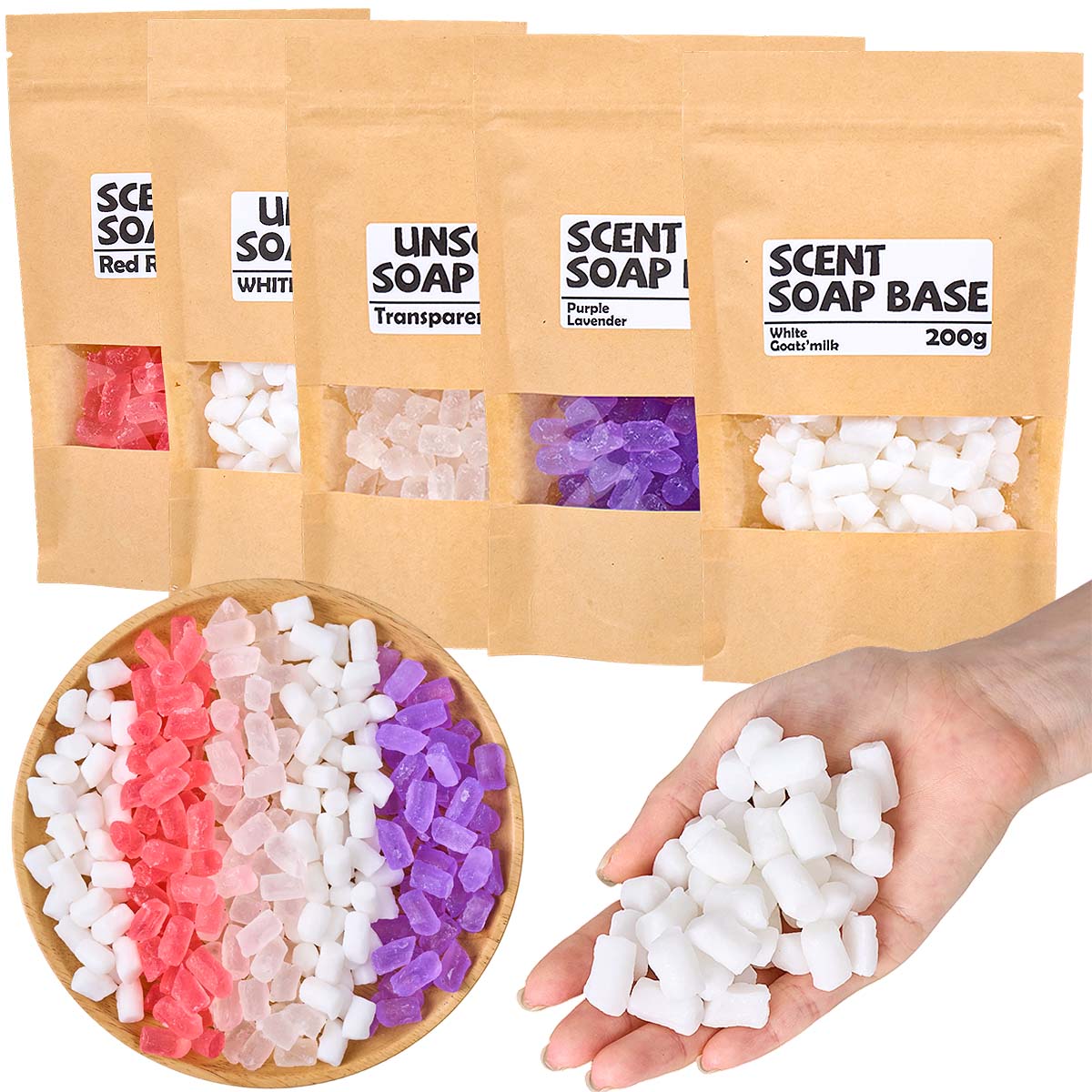 200g Color Glycerin Soap Base  - đánh giá và giá Soap Making Glycerin Base