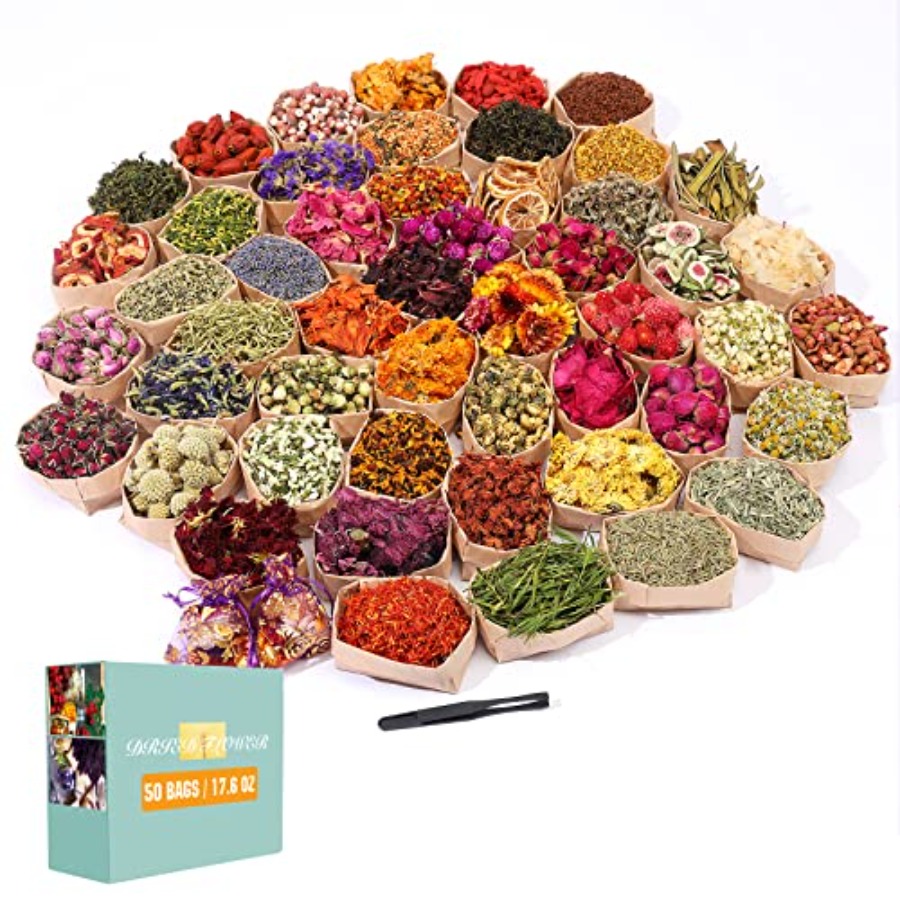 Dried Flowers, 50 Bags 100% Na - đánh giá và giá Soap Making Book For Beginners