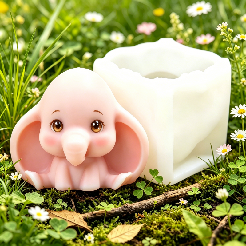 3D Kawaii Elephant Silicone Mo - đánh giá và giá Soap Making Scents