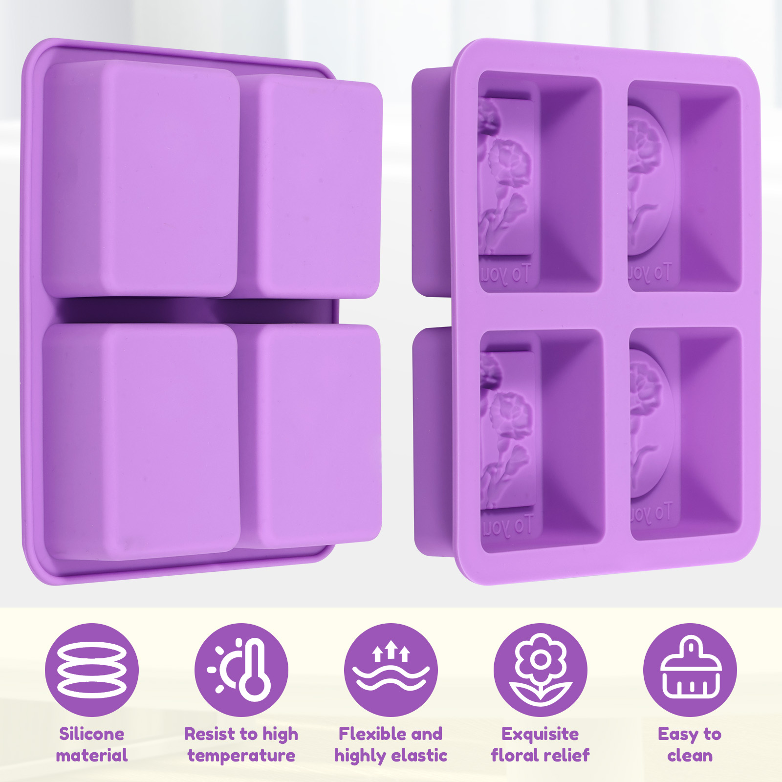 2Pcs Square Flower Handmade So - đánh giá và giá Soap Making Oils