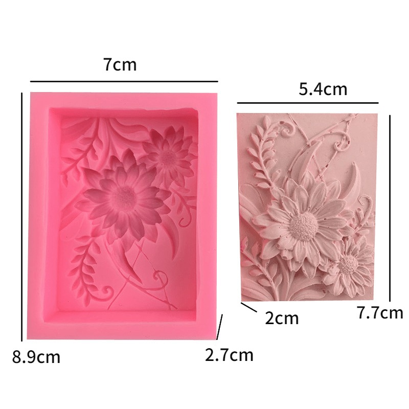 1pc 3D Square Rose Flower Sili - đánh giá và giá Soap Making Book For Beginners