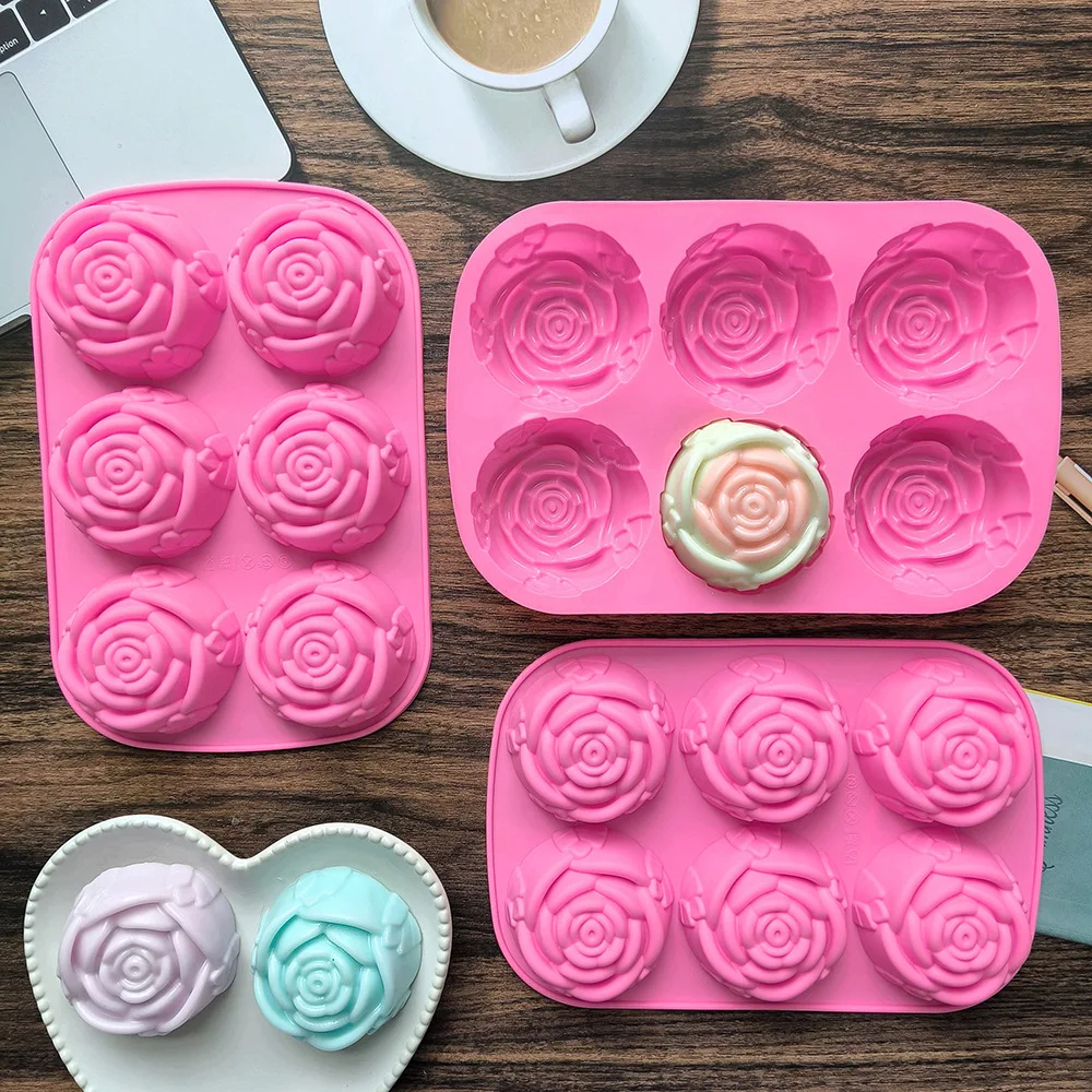6 Holes Flower Rose Handmade S - đánh giá và giá Soap Mold Silicone Loaf