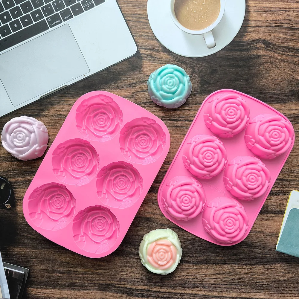 6 Holes Flower Rose Handmade S - đánh giá và giá Soap Mold Silicone Loaf