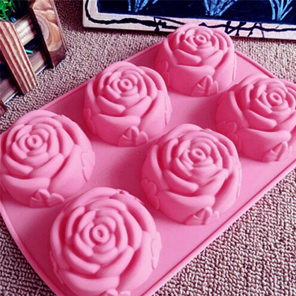 6 Holes Flower Rose Handmade S - đánh giá và giá Soap Mold Silicone Loaf