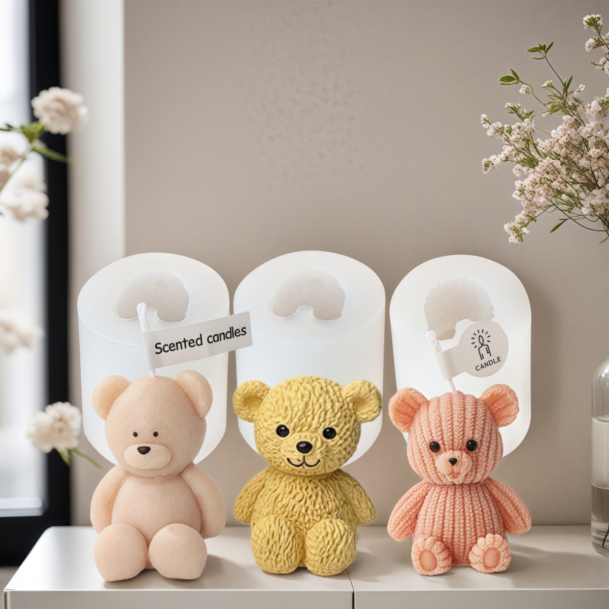 3D Cute Bear Candle Making Mou - đánh giá và giá Soap Making Scents