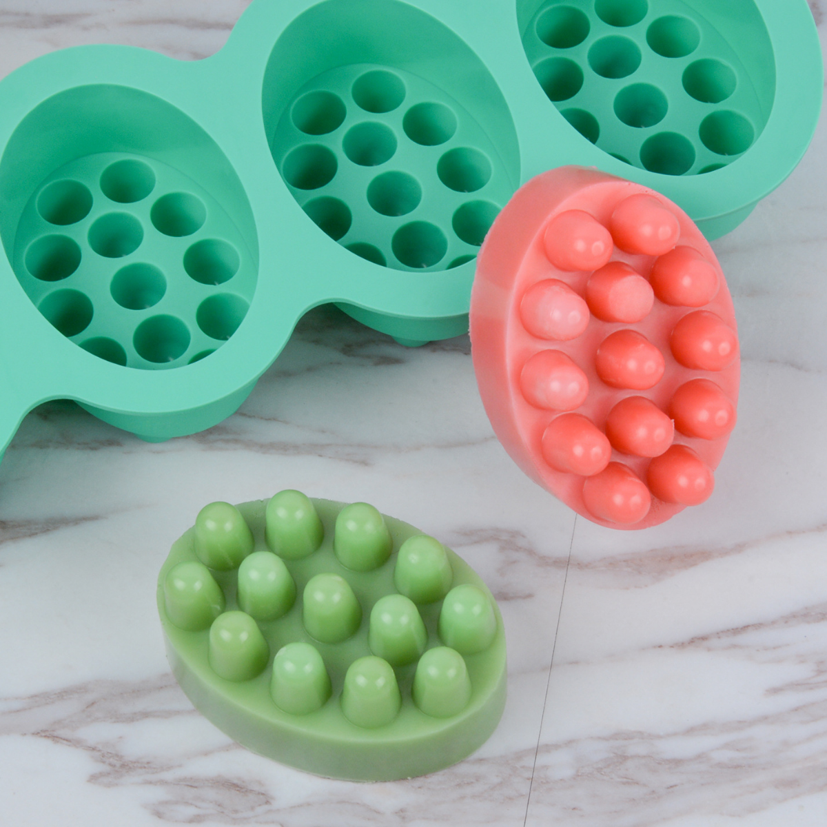 4 Hole Oval Massage Soap Silic - đánh giá và giá Soap Mold Silicone Loaf