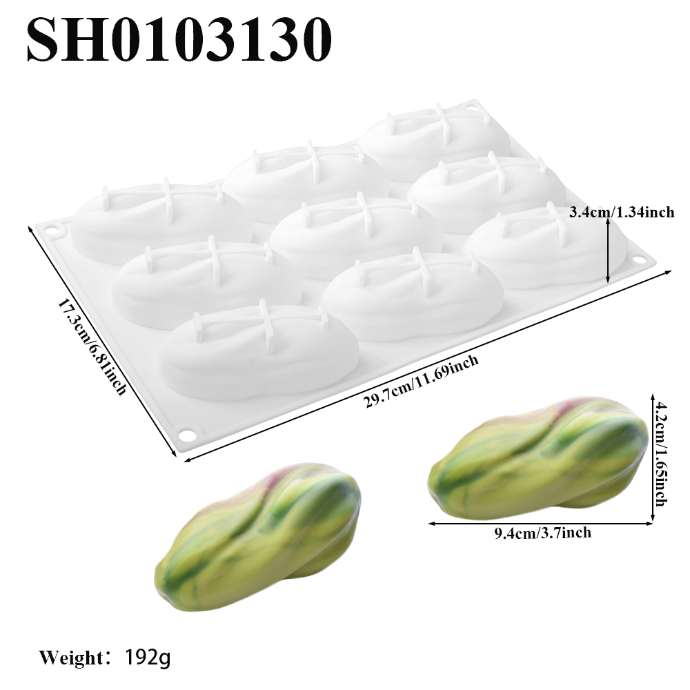 Pistachios Design 1 or 4 or 9- - đánh giá và giá Soap Mold Silicone Loaf