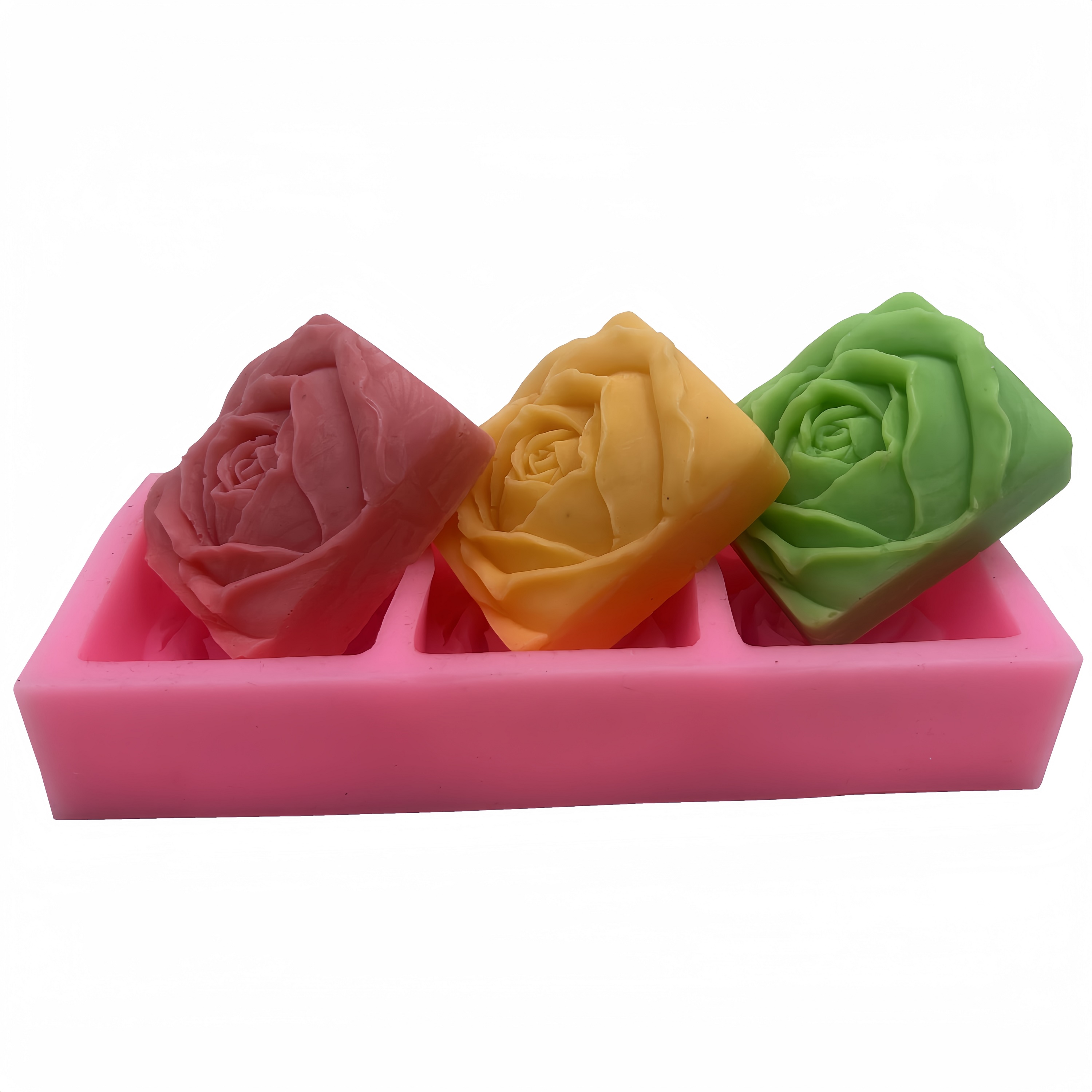 3 Cavities Silicone Flower Soa - đánh giá và giá Soap Mold Silicone Loaf